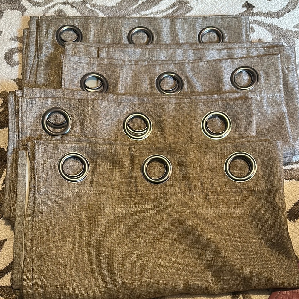 Brown Grommet Curtains
